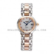 Primaluna MOP White Dial with Diamond Markers in Rose Gold