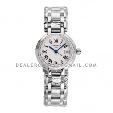 Primaluna White Dial with Roman Markers and Diamond Bezel