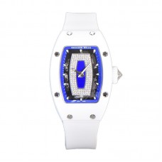 RM 007 Automatic Ladies White Ceramic Blue