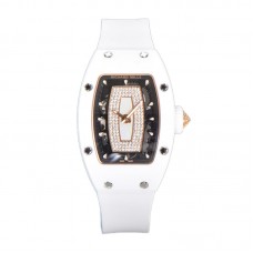 RM 007 Automatic Ladies White Ceramic White Lips