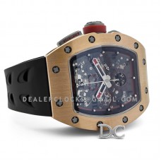 RM 011 Automatic Flyback Chronograph in Rose Gold / Titanium on Black Rubber RM 011 Automatic Flyback Chronograph in Rose Gold / Titanium on Black Rubber
