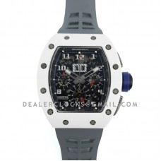 RM 011 Saint Tropez Polo Club White ATZ Ceramic and Titanium on Grey Rubber Strap RM 011 Saint Tropez Polo Club White ATZ Ceramic and Titanium on Grey Rubber Strap