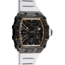 RM 012-01 Tourbillon NTPT Carbon on White Rubber Strap RM 012-01 Tourbillon NTPT Carbon on White Rubber Strap