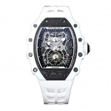 RM 021-02 Tourbillon Aerodyne on White Quartz on White Rubber Strap RM 021-02 Tourbillon Aerodyne on White Quartz on White Rubber Strap