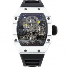 RM 027-02 Tourbillon Rafael Nadal White NTPT on Black Rubber Strap RM 027-02 Tourbillon Rafael Nadal White NTPT on Black Rubber Strap