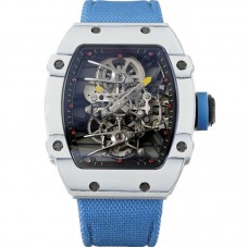 RM 027-02 Tourbillon Rafael Nadal White NTPT on Blue Nylon Strap RM 027-02 Tourbillon Rafael Nadal White NTPT on Blue Nylon Strap