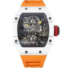 RM 027-02 Tourbillon Rafael Nadal White NTPT on Orange Rubber Strap RM 027-02 Tourbillon Rafael Nadal White NTPT on Orange Rubber Strap