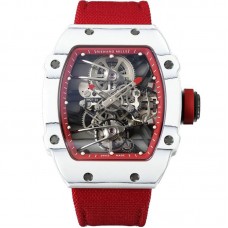 RM 027-02 Tourbillon Rafael Nadal White NTPT on Red Nylon Strap RM 027-02 Tourbillon Rafael Nadal White NTPT on Red Nylon Strap