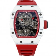 RM 027-02 Tourbillon Rafael Nadal White NTPT on Red Rubber Strap RM 027-02 Tourbillon Rafael Nadal White NTPT on Red Rubber Strap