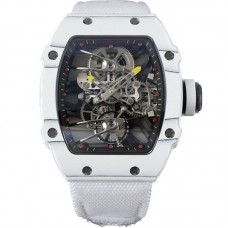 RM 027-02 Tourbillon Rafael Nadal White NTPT on White Nylon Strap RM 027-02 Tourbillon Rafael Nadal White NTPT on White Nylon Strap