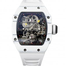 RM 027-02 Tourbillon Rafael Nadal White NTPT on White Rubber Strap RM 027-02 Tourbillon Rafael Nadal White NTPT on White Rubber Strap