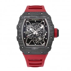 RM 035-01 Rafael Nadal NTPT Carbon on Red Rubber Strap RM 035-01 Rafael Nadal NTPT Carbon on Red Rubber Strap