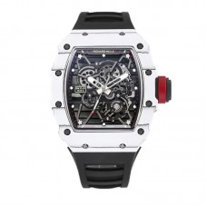 RM 035-01 Rafael Nadal White NTPT on Black Rubber Strap RM 035-01 Rafael Nadal White NTPT on Black Rubber Strap