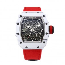 RM 035-01 Rafael Nadal White NTPT on Red Nylon Strap RM 035-01 Rafael Nadal White NTPT on Red Nylon Strap