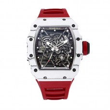 RM 035-01 Rafael Nadal White NTPT on Red Rubber Strap RM 035-01 Rafael Nadal White NTPT on Red Rubber Strap