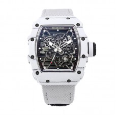 RM 035-01 Rafael Nadal White NTPT on White Nylon Strap RM 035-01 Rafael Nadal White NTPT on White Nylon Strap