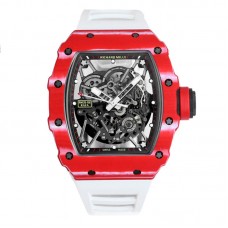 RM 035-02 Rafael Nadal TPT Red on White Rubber Strap RM 035-02 Rafael Nadal TPT Red on White Rubber Strap