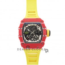 RM 035-02 Rafael Nadal TPT Red on Yellow Rubber Strap