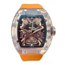RM 047 Tourbillon Samurai Sapphire on Orange Rubber Strap