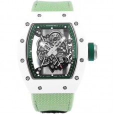 RM 055 White Bubba Watson White Ceramic on Green Nylon Strap