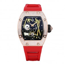 RM026-01 Tourbillon Panda in Rose Gold with Diamond Bezel