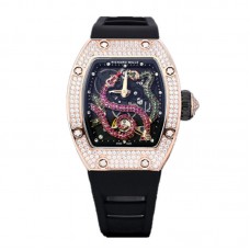 RM026-01 Tourbillon Serpent in Rose Gold with Diamond Bezel