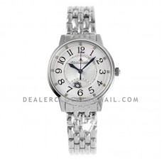 Rendez-vous Classic Night & Day 34mm White Dial with Diamond Bezel in White Gold on Bracelet