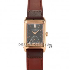 Reverso Tribute Duoface Small Second Black/White Dial in Rose Gold