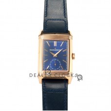 Reverso Tribute Duoface Small Second Blue/White Dial in Rose Gold