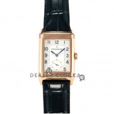 Reverso Tribute Duoface Small Second White/Black Dial Rose Gold