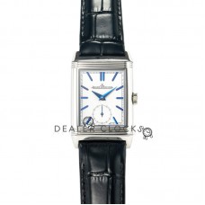 Reverso Tribute Duoface Small Second White/Blue Dial Stick Markers