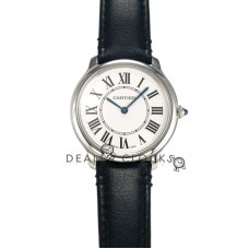 Ronde Must De Cartier 36mm White Dial in Steel