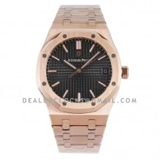 Royal Oak 15500 41mm Black Dial in Rose Gold