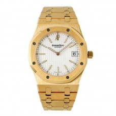 Royal Oak 15202 White Dial in Yellow Gold