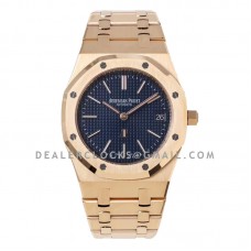 Royal Oak 15202OR 39mm Blue Dial in Rose Gold