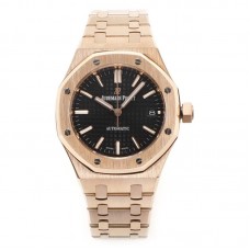 Royal Oak 15450ST 37mm Black Dial in Rose Gold