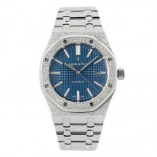 Royal Oak 15450ST 37mm Blue Dial in Frosted Gold