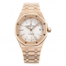 Royal Oak 15450ST 37mm White Dial in Rose Gold