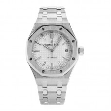 Royal Oak 15450ST 37mm White Dial in Steel