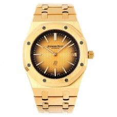 Royal Oak 16202 39mm Smoked Yellow Dial in Yellow Gold