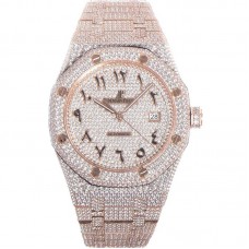 Royal Oak 41mm 15400 Iced Out Rose Gold in Arabic Markers