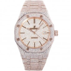 Royal Oak 41mm 15400 Iced Out Rose Gold in Stick Markers
