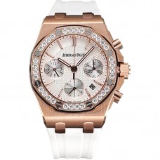 Royal Oak Offshore Selfwinding Chronograph 37mm White Dial in Rose Gold Royal Oak Offshore Selfwinding Chronograph 37mm White Dial in Rose Gold
