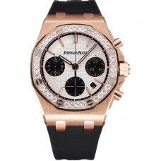 Royal Oak Offshore Selfwinding Chronograph 37mm White/Black Dial in Rose Gold Royal Oak Offshore Selfwinding Chronograph 37mm White/Black Dial in Rose Gold