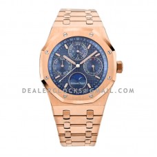 Royal Oak Perpetual Calendar Rose Gold 26574OR Blue Dial