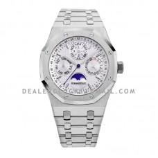 Royal Oak Perpetual Calendar Steel 26574 White Dial