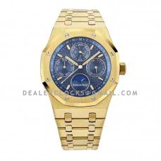 Royal Oak Perpetual Calendar Yellow Gold 26574 Blue Dial