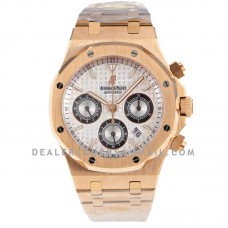 Royal Oak Self-Winding Chronograph White/Black Dial in Rose Gold Royal Oak Self-Winding Chronograph White/Black Dial in Rose Gold