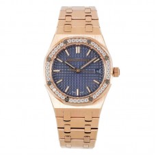 Royal Oak Selfwinding 77351OR 34mm Blue Dial in Pink Gold