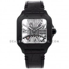 Santos De Cartier Watch Skeleton Dial in PVD Santos De Cartier Watch Skeleton Dial in PVD